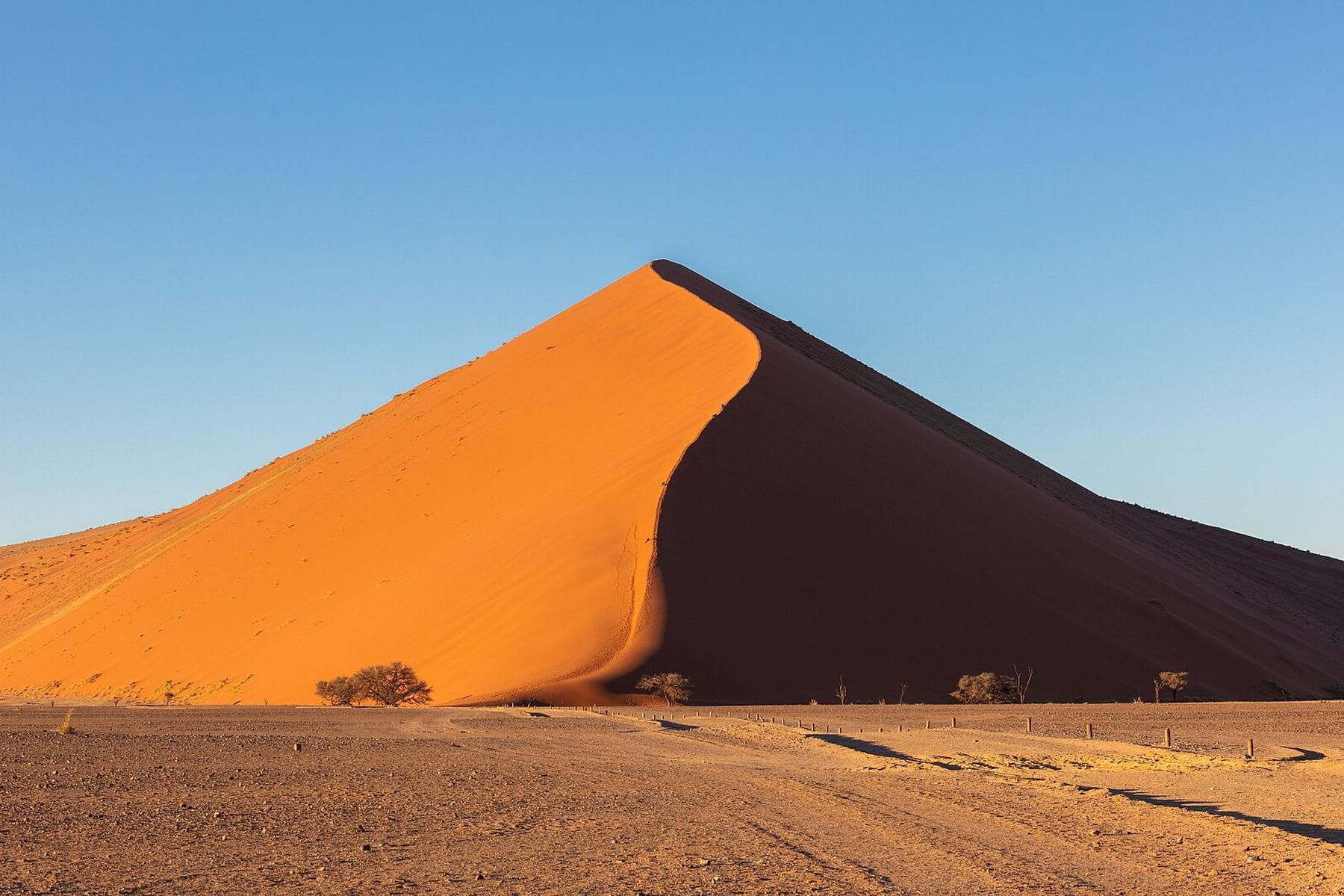 Red dunes at Sossusvlei in the Namib Desert