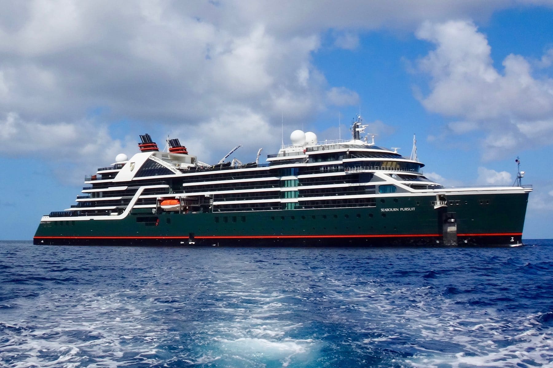 Seabourn Pursuit, Seabourn's second expedition ship, under way