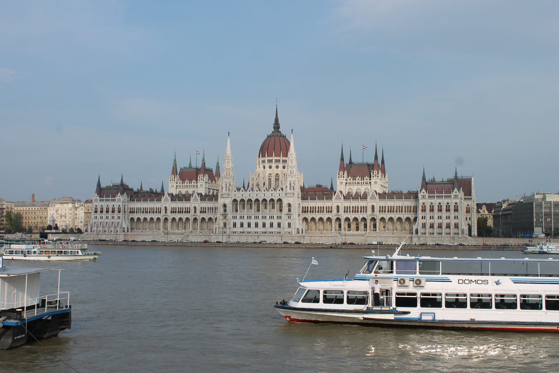 The Hungarian Parliament on the Danube at Budapest, seen from the river
