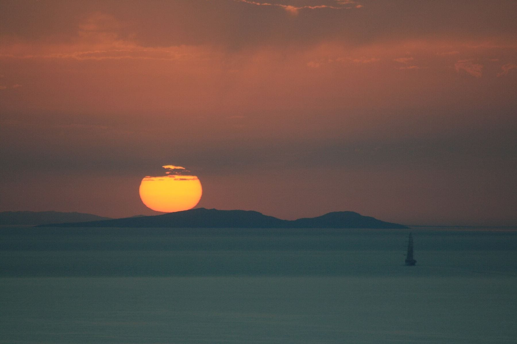 Sunset over Oia, Santorini