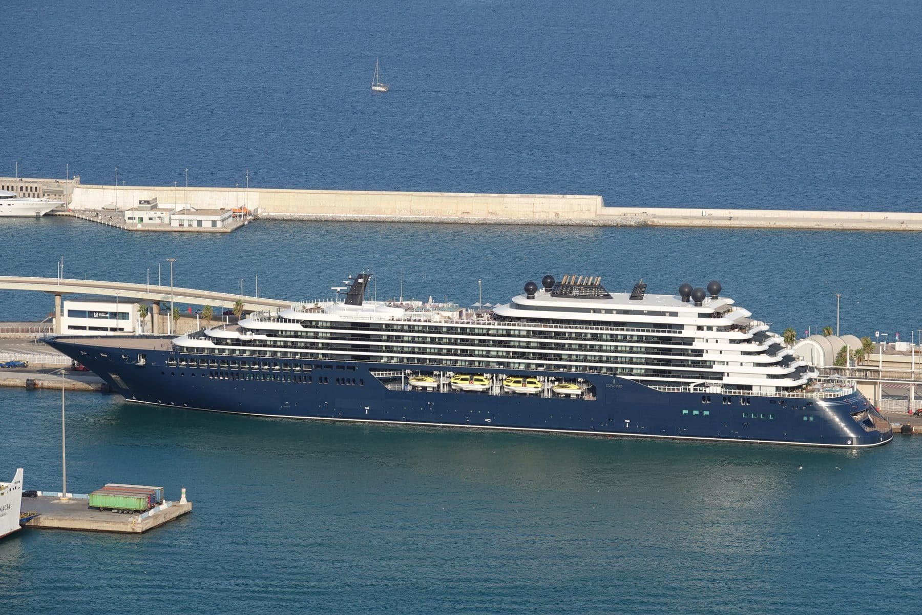 The Ritz-Carlton Yacht Collection's Ilma in the Port of Barcelona