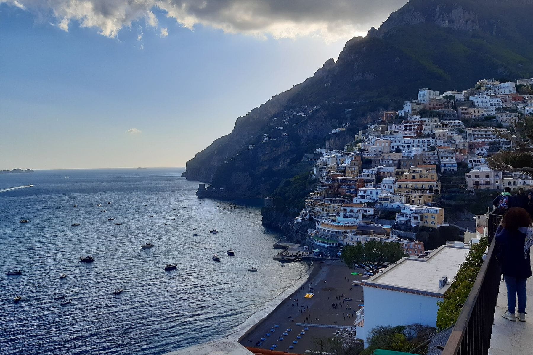 Positano stacked above the sea on the Amalfi Coast
