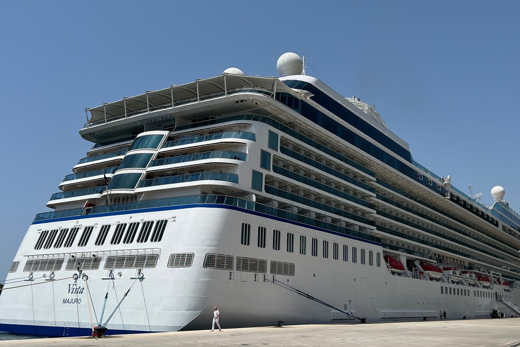 Oceania Vista berthed below the hills of Dubrovnik