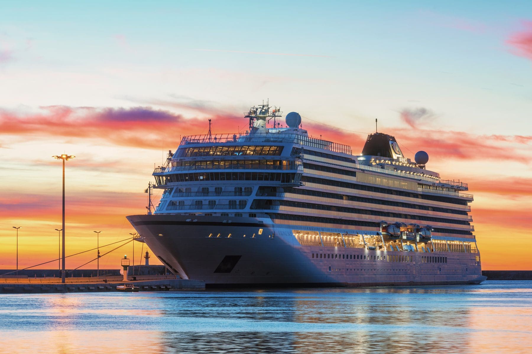 Viking Sky, one of Viking's 930-guest ocean ships, in Sète