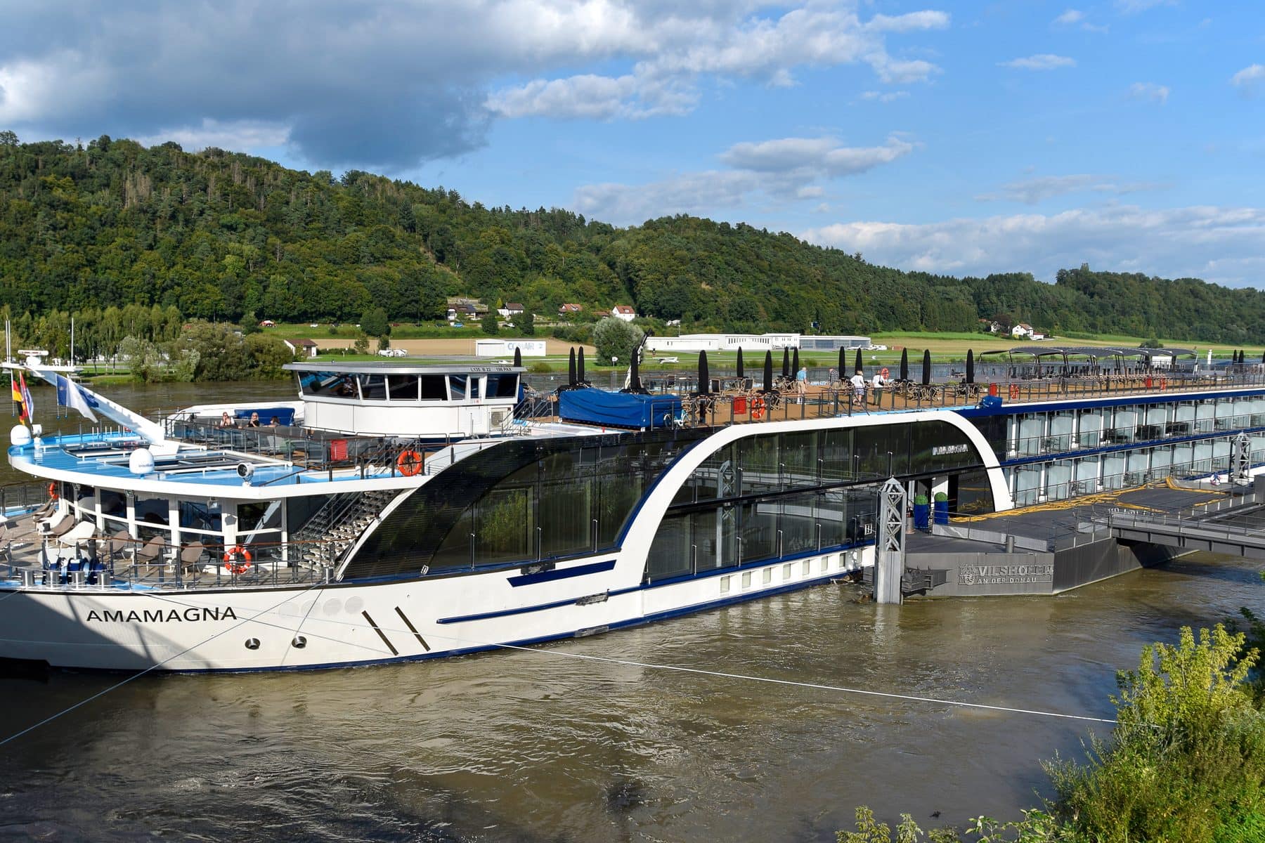 AmaWaterways' double-width river ship AmaMagna on the Danube